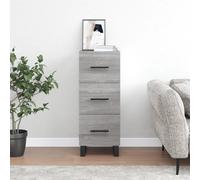 vidaXL Buffet Sonoma gris 34,5x34x90 cm Bois d'ingénierie