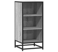 vidaXL Buffet Sonoma Gris 35,5x35x76 cm Bois d'ingénierie et métal, Armoire de Rangement, Meuble d'entrée, Meuble d'appoint