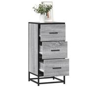 vidaXL Buffet Sonoma Gris 35,5x35x76 cm Bois d'ingénierie et métal, Meuble de Rangement, Meuble de Rangement de Cuisine, Meuble de Rangement de Salon