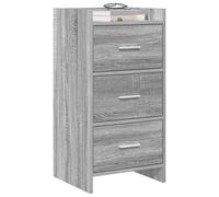vidaXL Buffet Sonoma Gris 40 x 36 x 80 cm Bois d'ingénierie,