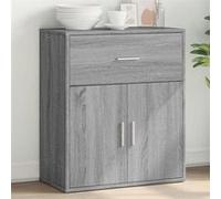vidaXL Buffet sonoma gris 60x31x70 cm bois d'ingénierie, armoire de rangement, meuble d'entrée, meuble d'appoint, meuble de 840469 Gris G