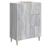 vidaXL Buffet Sonoma Gris 66 x 34,5 x 90 cm Bois d'ingénierie, Buffet Chic, Rangement rétro, Armoire Pratique, Placard stylé, Salle à Manger Moderne, Organisation Fonctionnelle à la Maison