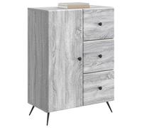 vidaXL Buffet Sonoma Gris 66 x 34,5 x 90 cm Bois d'ingénierie, Salon, Vaisselier Moderne, Rangement spacieux, Salle à Manger, Organisation intérieure, Polyvalent, Mobilier de Maison