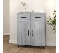 Vidaxl Buffet Sonoma Gris 69,5x34x90 Cm Bois D'ingénierie Multicolore