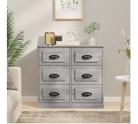 vidaXL Buffet sonoma gris 70x35,5x67,5 cm bois d'ingénierie 816438