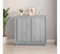 Vidaxl Buffet Sonoma Gris 80x34x75 Cm Bois D'ingénierie Marron