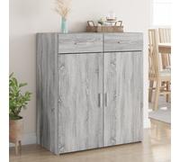 vidaXL Buffet Sonoma Gris 80x42,5x93 cm Bois d'ingénierie, Armoire, Armoire latérale, Armoire de Rangement, Armoire, Placard, Buffet Haut