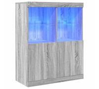 vidaXL Buffet Sonoma Gris 81x37x100 cm Bois d'ingénierie, Armoire, Armoire latérale, Armoire de Rangement, Armoire, Placard, Buffet Haut