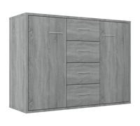 Vidaxl Buffet Sonoma Gris 88x30x65 Cm Bois D'ingénierie Marron