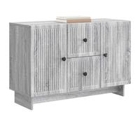 vidaXL Buffet Sonoma Gris 89 x 34,5 x 60 cm Bois d'ingénierie, Buffet Moderne, Design rectangulaire, Rangement spacieux, Organisateur intérieur, Cabinet de Salon élégant, Meuble Fonctionnel