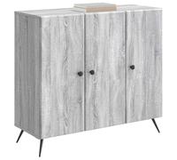 vidaXL Buffet Sonoma Gris 89 x 34,5 x 80 cm Bois d'ingénierie, Buffet, vaisselier Moderne, Grand Espace de Rangement, Meuble de Salle à Manger Pratique, Meubles contemporains, unité d'organisation