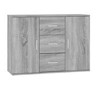 Vidaxl Buffet Sonoma Gris 91x29,5x65 Cm Bois D'ingénierie Multicolore