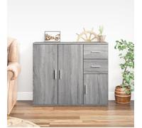 Vidaxl Buffet Sonoma Gris 91x29,5x75 Cm Bois D'ingénierie Multicolore