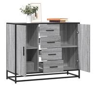 vidaXL Buffet sonoma gris 92x35x76 cm bois d'ingénierie, meuble de rangement, meuble de rangement de cuisine, meuble de 3300828
