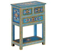 vidaXL Buffet turquoise 55x30x76 cm en bois massif de manguier – Meuble de rangement