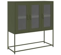 vidaXL Buffet 853408, 100,5 x 39 x 107 cm, acier laminé à froid, vert olive