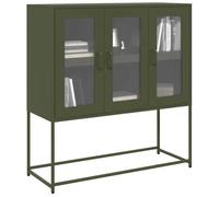 Buffet vert olive 100,5x39x107 cm acier laminé à froid