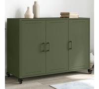 Vidaxl Buffet Vert Olive 100,5x39x72 Cm Acier Laminé À Froid Multicolore
