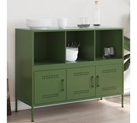 vidaXL Buffet vert olive 100,5x39x79 cm acier