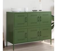 Vidaxl Buffet Vert Olive 100,5x39x79 Cm Acier Multicolore