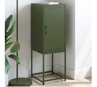 vidaXL Buffet vert olive 36x39x107 cm acier, buffet, placard, armoire latérale, armoire, armoire de rangement, armoire 846534