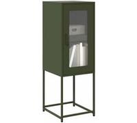 vidaXL Buffet vert olive 36x39x107 cm acier laminé à froid, meuble de rangement, meuble de rangement de cuisine, meuble de 853402 Vert G