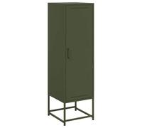 vidaXL Buffet Vert Olive 36x39x123 cm Acier, Buffet, Placard, Armoire latérale, Armoire, Armoire de Rangement, Armoire Haute, Meuble de Salon