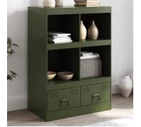 vidaXL Buffet 841803 en acier 67 x 39 x 95 cm vert olive