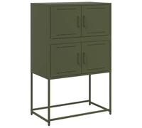 vidaXL Buffet Vert Olive 68,5x38,5x107 cm Acier, Armoire, Armoire latérale, Armoire de Rangement, Armoire, Placard, Buffet Haut