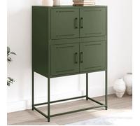 vidaXL Buffet Vert Olive 68,5x38,5x107 cm Acier, Armoire, Armoire latérale, Armoire de Rangement, Armoire, Placard, Buffet Haut