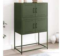 Vidaxl Buffet Vert Olive 68,5x38,5x107 Cm Acier Multicolore