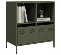 vidaXL Buffet 68×39×73,5 cm vert olive en acier laminé à froid – Meuble de rangement cuisine 851362