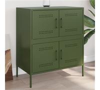 vidaXL Buffet vert olive 68x39x79 cm acier