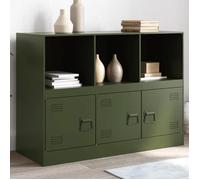 vidaXL Buffet vert olive 99x39x73 cm acier, armoire, placard, buffet haut, armoire latérale, armoire de rangement, 841791