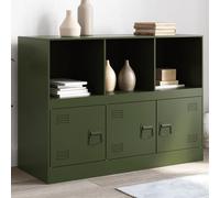 Vidaxl Buffet Vert Olive 99x39x73 Cm Acier Vert