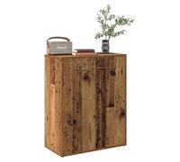 vidaXL Buffet armoire de rangement latérale Vieux bois d'ingénierie 60x30x75 cm pour salon