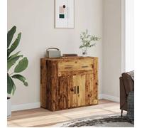 Vidaxl Buffet Vieux Bois 80x33x70 Cm Bois D'ingénierie Marron