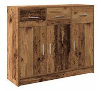 vidaXL Buffet 855894 vieux bois 91×28×75 cm bois d'ingénierie