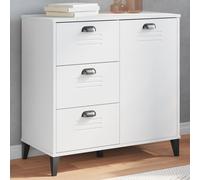 Vidaxl Buffet Viken Blanc 80x40x80 Cm Bois D'ingénierie Blanc