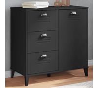 Vidaxl Buffet Viken Noir 80x40x80 Cm Bois D'ingénierie Marron