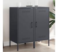 Vidaxl Buffets 2 Pcs Anthracite 36x39x79 Cm Acier Gris