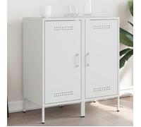 vidaXL Buffet 843023 - Acier blanc 36x39x79 cm - Lot de 2