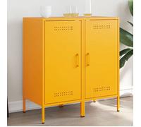vidaXL Buffets 2 pcs, Armoires avec Pieds, Placards avec Porte, Meubles de Rangement Salon Chambre à Coucher, Jaune Moutarde 843019