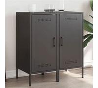 vidaXL Buffets 2 pcs - Armoires avec pieds et portes - Noir 36x39x79 cm 843013