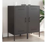 vidaXL Buffets 2 pcs - Armoires avec pieds et portes - Noir 36x39x79 cm 843013