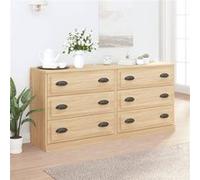 Vidaxl Buffets 2 Pcs Chêne Sonoma Bois D'ingénierie Marron