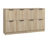 vidaXL Buffets 2 pcs Chêne Sonoma 60x30x70 cm Bois d'ingénierie 3115806