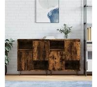 vidaXL Buffets 2 pcs chêne fumé bois d'ingénierie 3190130