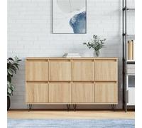 Buffets 2 pcs, Armoires de Salon avec Rangement, Organisateur de Maison Salle de Séjour Intérieur, Moderne, Chêne Sonoma Bois d'Ingénierie