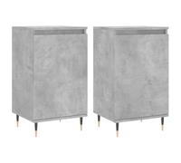 vidaXL Buffets 2 pcs, Armoires Latérales avec Porte et 2 Compartiments, Meubles de Rangement avec Pieds Salle de Séjour, Moderne, Gris Béton Bois d'Ingénierie